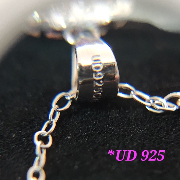 VTG 925 Amethyst & CZ Heart Necklace by UD - Picture 7 of 11